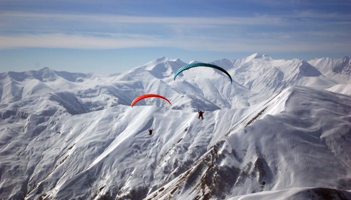 Gudauri Paragliding Winter